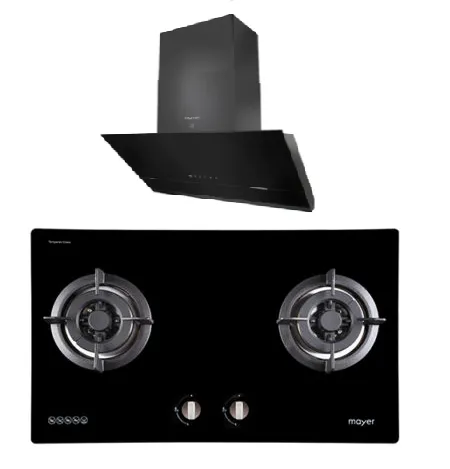 Mayer MMGH772/SS772 Built-In Gas Hob   MMSH8099-L Angled Chimney Hood
