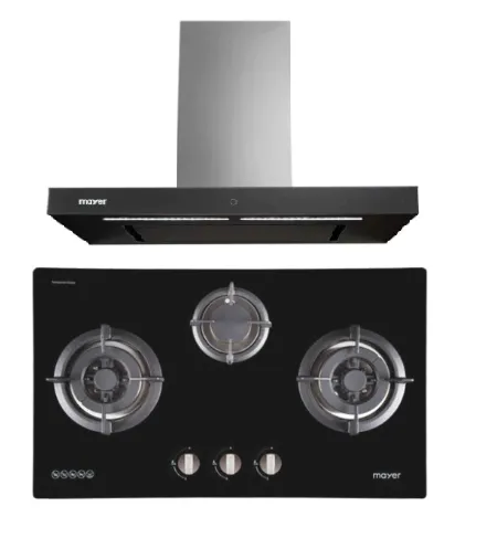 Mayer MMGH773/SS773 Built-In Gas Hob 3 Burners   MMBCH900I Chimney Hood