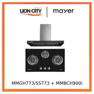 Mayer MMGH773/SS773 Built-In Gas Hob 3 Burners   MMBCH900I Chimney Hood