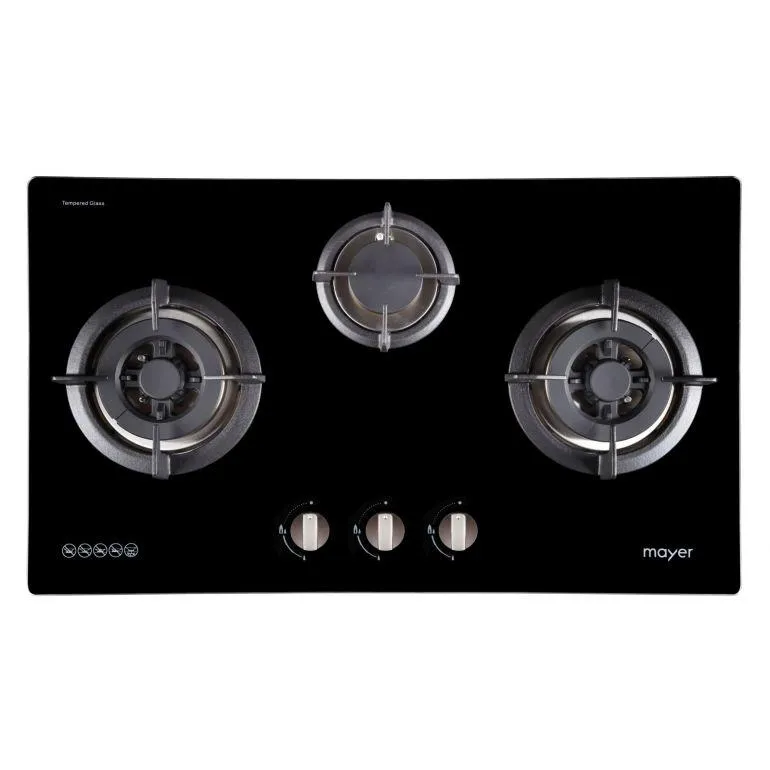 Mayer MMGH773/SS773 Built-In Gas Hob 3 Burners   MMBCH900I Chimney Hood