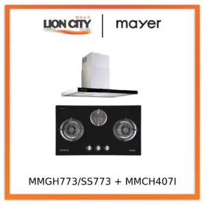 Mayer MMGH773/SS773 Built-In Gas Hob 3 Burners   MMCH407I 90cm Chimney Hood