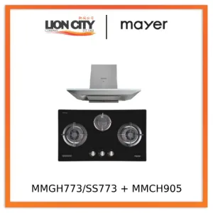 Mayer MMGH773/SS773 Built-In Gas Hob 3 Burners   MMCH905 90cm Chimney Hood