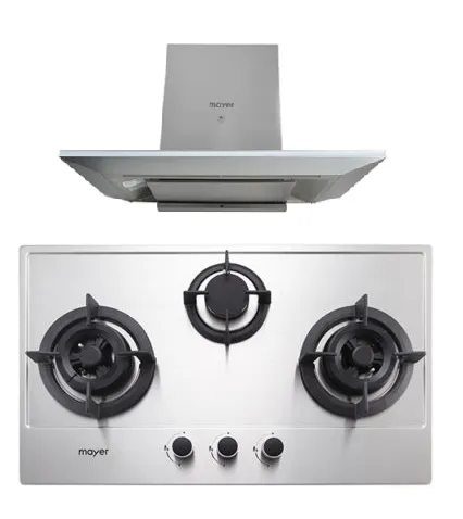 Mayer MMGH773/SS773 Built-In Gas Hob 3 Burners   MMCH905 90cm Chimney Hood