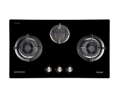 Mayer MMGH773/SS773 Built-In Gas Hob 3 Burners   MMSL902BE 90cm Slimline Hood