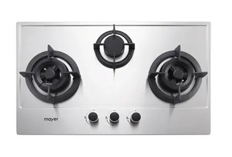 Mayer MMGH773/SS773 Built-In Gas Hob 3 Burners   MMSL902BE 90cm Slimline Hood