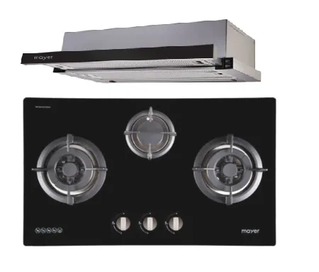 Mayer MMGH773/SS773 Built-In Gas Hob 3 Burners   MMTH90 Telescopic Hood (90CM)