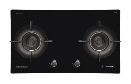 Mayer MMGH792HE 76cm 2 Burner Glass Gas Hob   MMTH90 Telescopic Hood