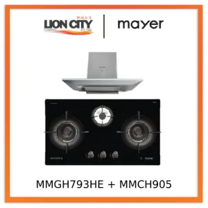 Mayer MMGH793HE 76cm 3 Burner Gas Hob   MMCH905 90cm Chimney Hood
