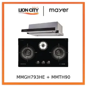 Mayer MMGH793HE 76cm 3 Burner Gas Hob   MMTH90 Telescopic Hood