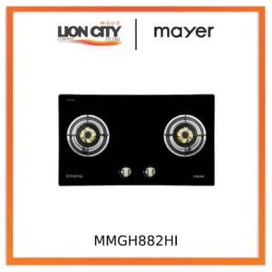 Mayer MMGH882HI 86 cm 2 Burner Glass Gas Hob