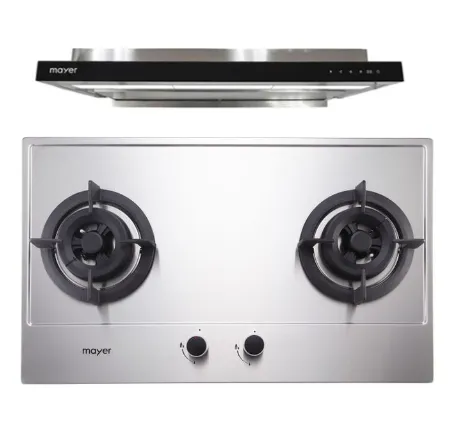 Mayer MMGH882/SS882 Built-In Gas Hob 2 Burners   MMSI903OT Cm Semi-integrated Hood With Oil Tray