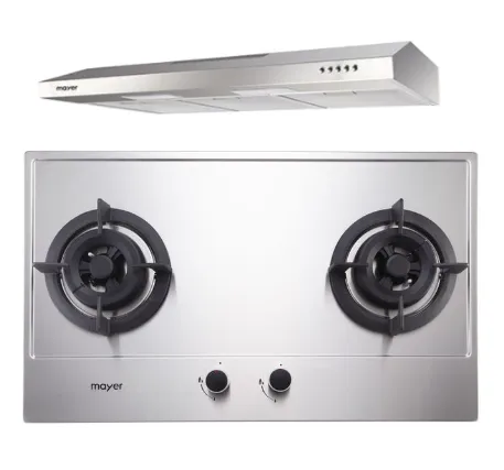 Mayer MMGH882/SS882 Built-In Gas Hob 2 Burners   MMSL901SM 90 Cm Slimline Hood