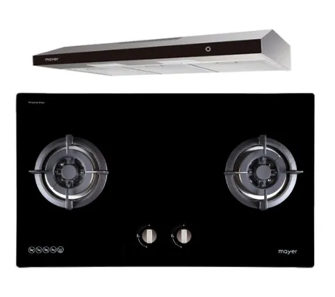 Mayer MMGH882/SS882 Built-In Gas Hob 2 Burners   MMSL902BE  90cm Slimline Hood