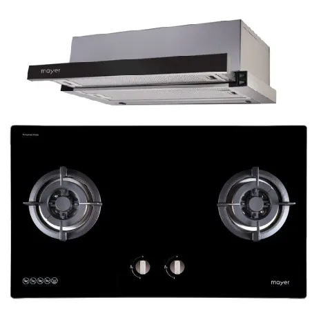 Mayer MMGH882/SS882 Built-In Gas Hob 2 Burners   MMTH90 Telescopic Hood (90CM)