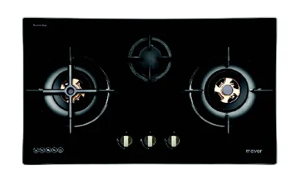 Mayer MMGH8831HI 86cm 3 Burner Glass Gas Hob   MMCH905 90cm Chimney Hood