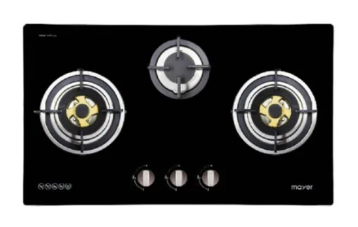 Mayer MMGH883/SS883 86cm 3 Burner Stainless Steel Gas Hob   MMBCH900I Chimney Hood