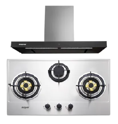 Mayer MMGH883/SS883 86cm 3 Burner Stainless Steel Gas Hob   MMBCH900I Chimney Hood