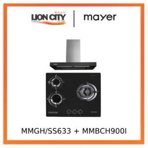 Mayer MMGH883/SS883 86cm 3 Burner Stainless Steel Gas Hob   MMBCH900I Chimney Hood