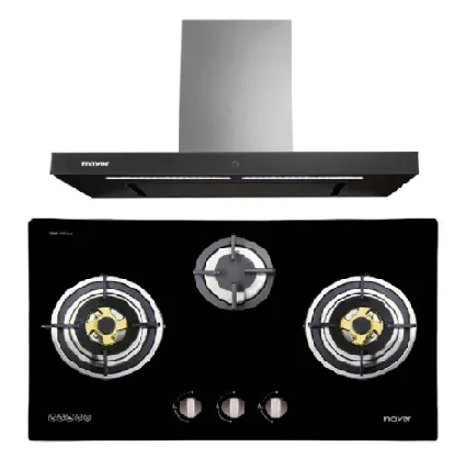 Mayer MMGH883/SS883 86cm 3 Burner Stainless Steel Gas Hob   MMBCH900I Chimney Hood
