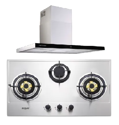 Mayer MMGH883/SS883 86cm 3 Burner Stainless Steel Gas Hob   MMCH407I 90cm Chimney Hood