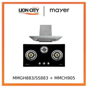Mayer MMGH883/SS883 86cm 3 Burner Stainless Steel Gas Hob   MMCH905 90cm Chimney Hood