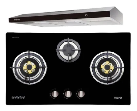 Mayer MMGH883/SS883 86cm 3 Burner Stainless Steel Gas Hob   MMSL902BE  90cm Slimline Hood