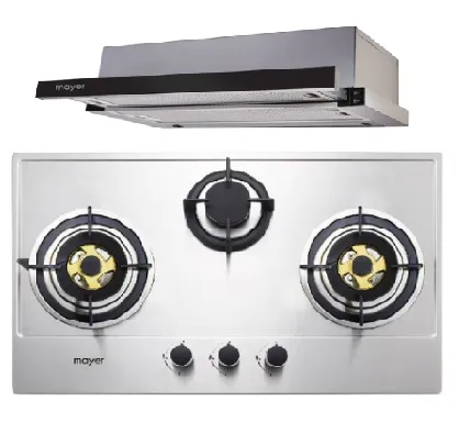 Mayer MMGH883/SS883 86cm 3 Burner Stainless Steel Gas Hob   MMTH90 Telescopic Hood (90CM)