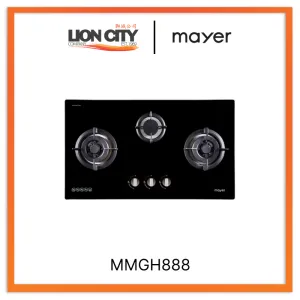 MAYER MMGH888 86 cm 3 Burner Glass Gas Hob
