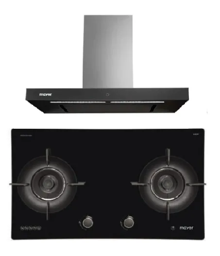 Mayer MMGH892HE 86cm 2 Burner Gas Hob   MMBCH900I Chimney Hood