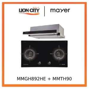Mayer MMGH892HE 86cm 2 Burner Gas Hob   MMTH90 Telescopic Hood