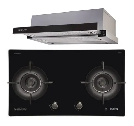 Mayer MMGH892HE 86cm 2 Burner Gas Hob   MMTH90 Telescopic Hood