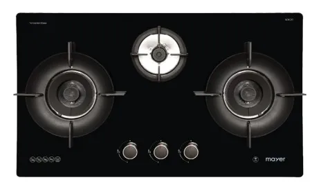 Mayer MMGH893HE 86cm 3 Burner Gas Hob   MMCH407I 90cm Chimney Hood
