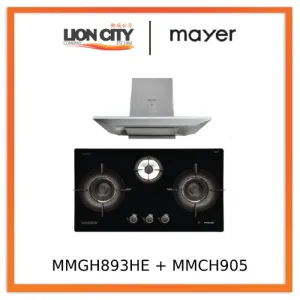 Mayer MMGH893HE 86cm 3 Burner Gas Hob   MMCH905 90cm Chimney Hood