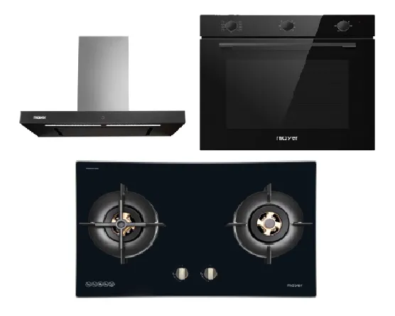 Mayer MMIH752CS 75cm 2 Zone Induction Hob with Slider   MMBCH900I Chimney Hood   MMDO8R 60 cm Built-in Oven with Smoke Ventilation