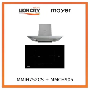 Mayer MMIH752CS 75cm 2 Zone Induction Hob with Slider   MMCH905 90cm Chimney Hood