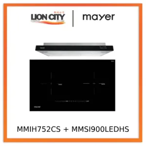 Mayer MMIH752CS 75cm 2 Zone Induction Hob with Slider   MMSI900LEDHS 90cm Semi-integrated Slimline Hood