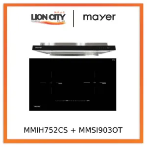 Mayer MMIH752CS 75cm 2 Zone Induction Hob with Slider   MMSI903OT Cm Semi-integrated Hood With Oil Tray