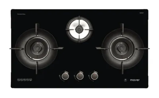 MAYER MMSI900LEDHS 90cm Semi-integrated Slimline Hood   Mayer MMGH892HE 86cm 2 Burner Gas Hob