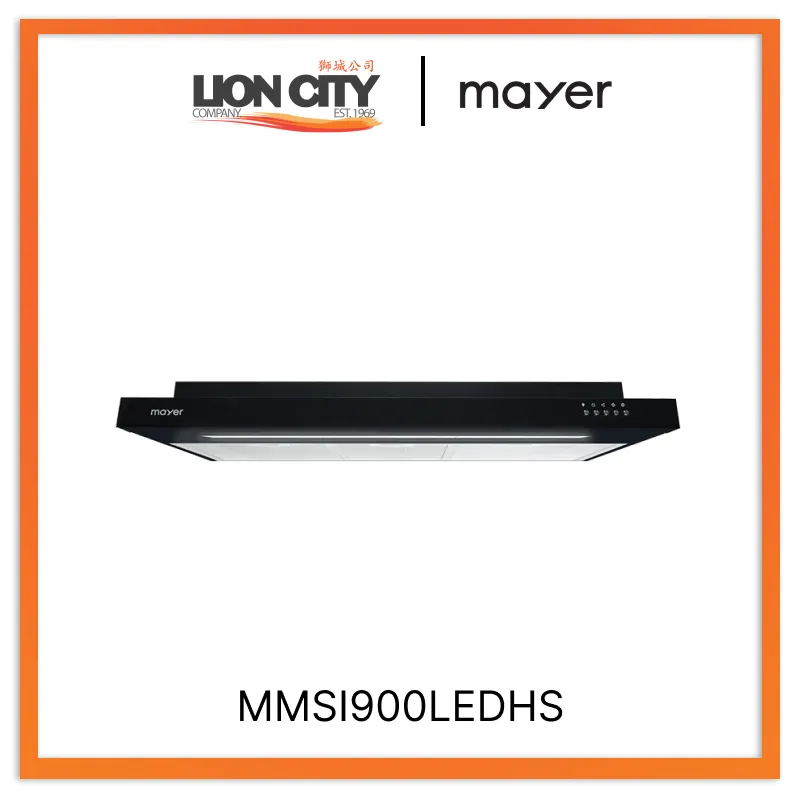 MAYER MMSI900LEDHS 90cm Semi-integrated Slimline Hood   Mayer MMGH892HE 86cm 2 Burner Gas Hob