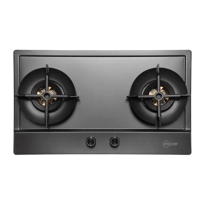 Mayer MMSS7721HI-GM 76cm 2 Burner Stainless Steel (Gun Metal Finishing) Gas Hob - Rotguss