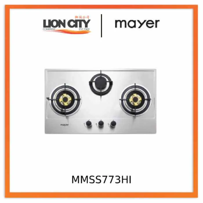 Mayer MMSS773HI 75 cm 3 Burner Stainless Steel Gas Hob