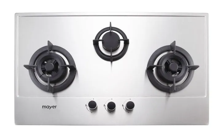 Mayer MMSS883HI/MMGH883HI 86 cm 3 Burner Glass Gas Hob