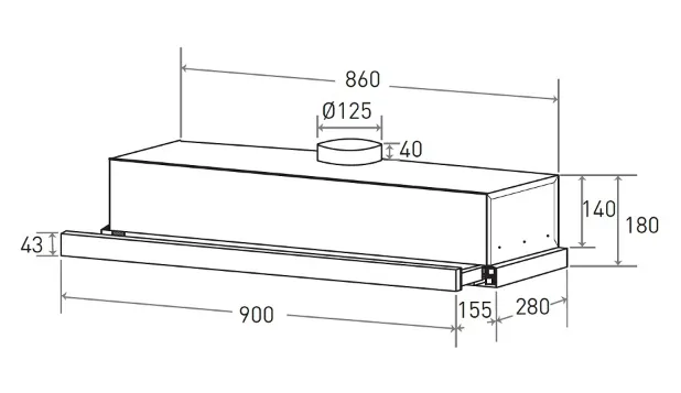 Mayer MMTH90 Telescopic Hood (90CM)