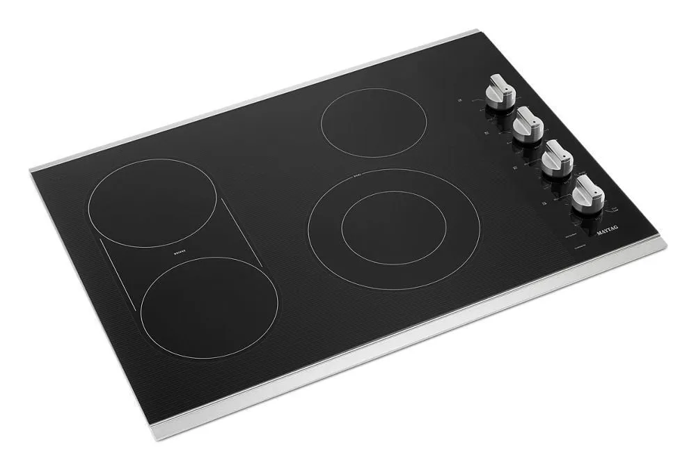 Maytag MEC8830HS 30-Inch Electric Cooktop With Reversible Grill And Griddle
