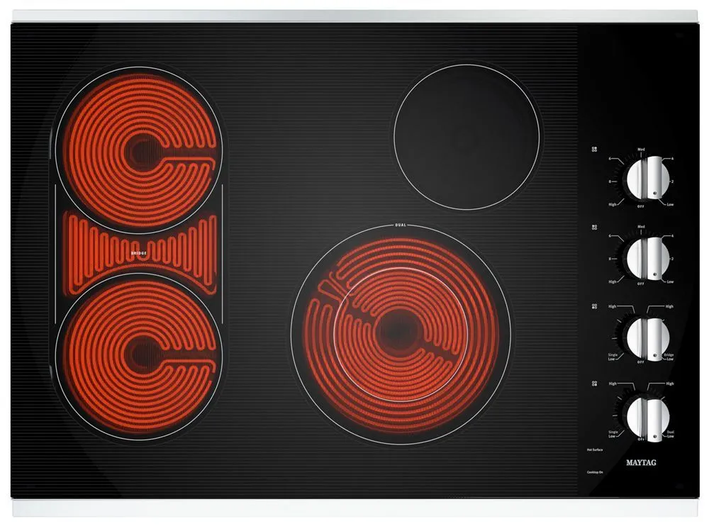 Maytag MEC8830HS 30-Inch Electric Cooktop With Reversible Grill And Griddle
