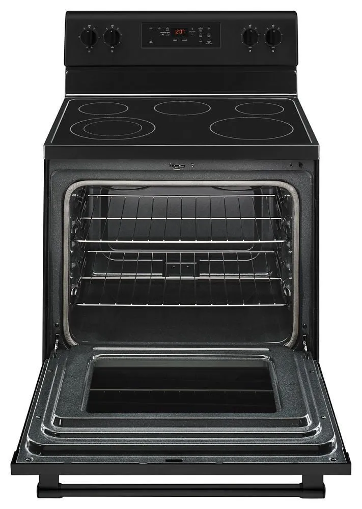 Maytag MER6600FB 30-Inch Wide Electric Range With Shatter-Resistant Cooktop - 5.3 Cu. Ft.