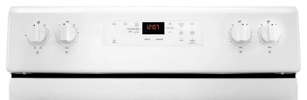 Maytag MER6600FW 30-Inch Wide Electric Range With Shatter-Resistant Cooktop - 5.3 Cu. Ft.