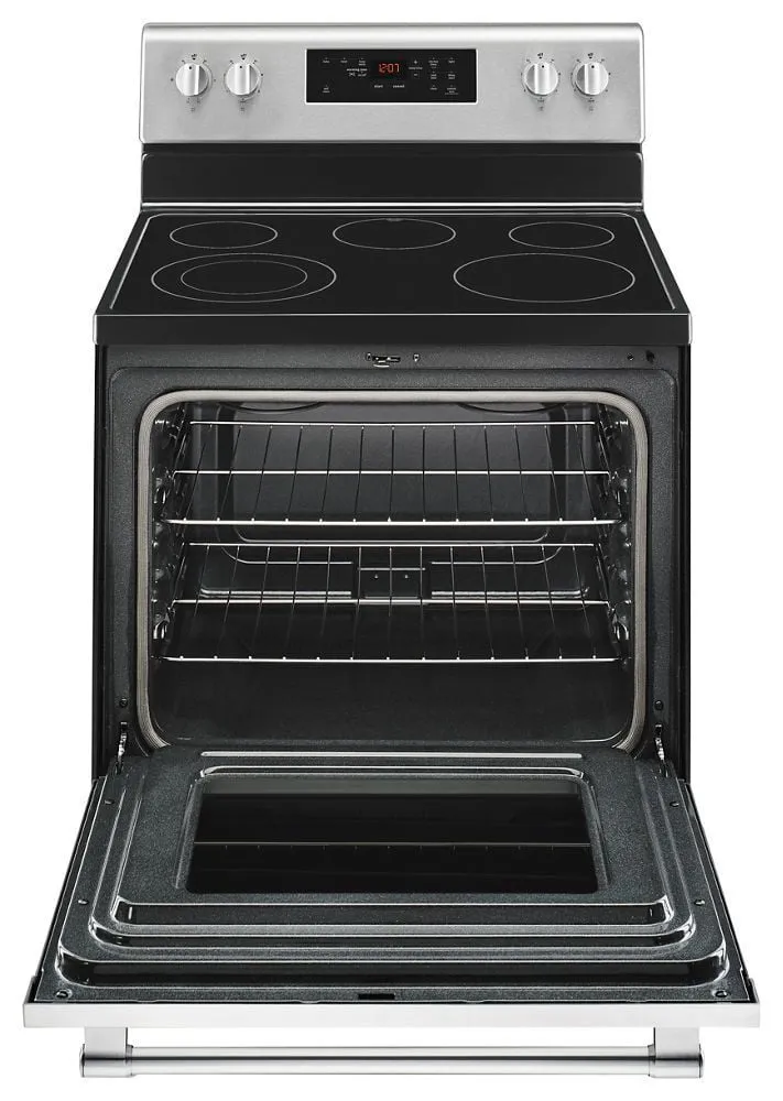 Maytag MER6600FZ 30-Inch Wide Electric Range With Shatter-Resistant Cooktop - 5.3 Cu. Ft.