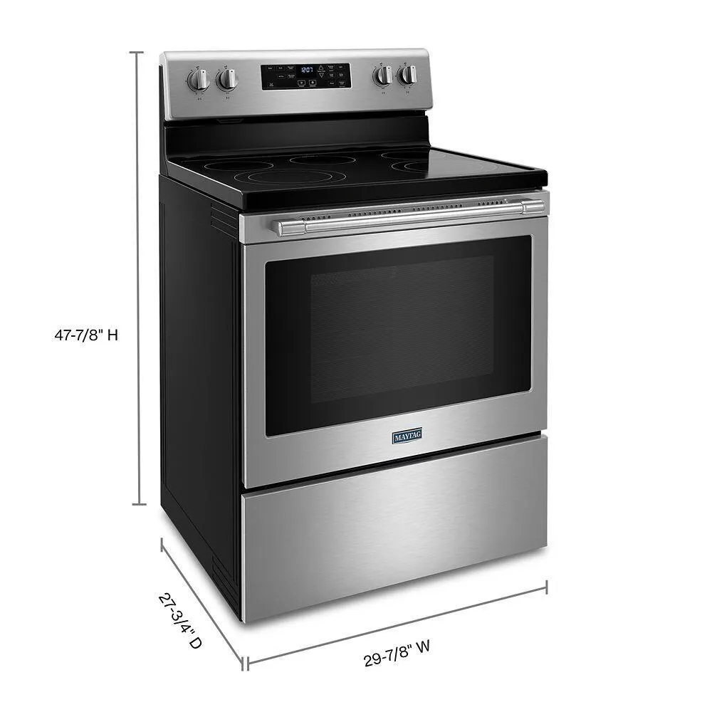 Maytag MER7700LZ Electric Range With Air Fryer And Basket - 5.3 Cu. Ft.