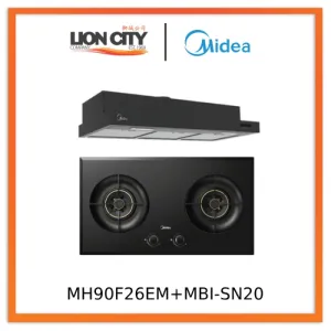 Midea Bulit-In Range MH90F26EM Hood Slim Under Cabinet Kitchen Hood   Midea MBI-SN20 2-burner Gas Hob